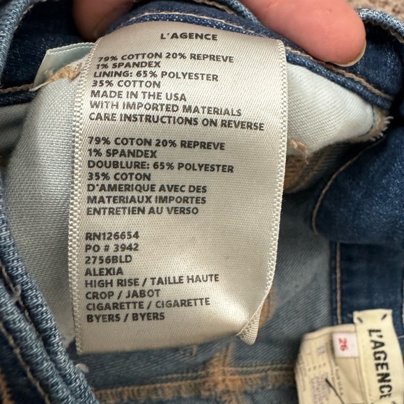L’agence Alexia High Rise Crop Cigarette Jeans - Picture 13 of 13